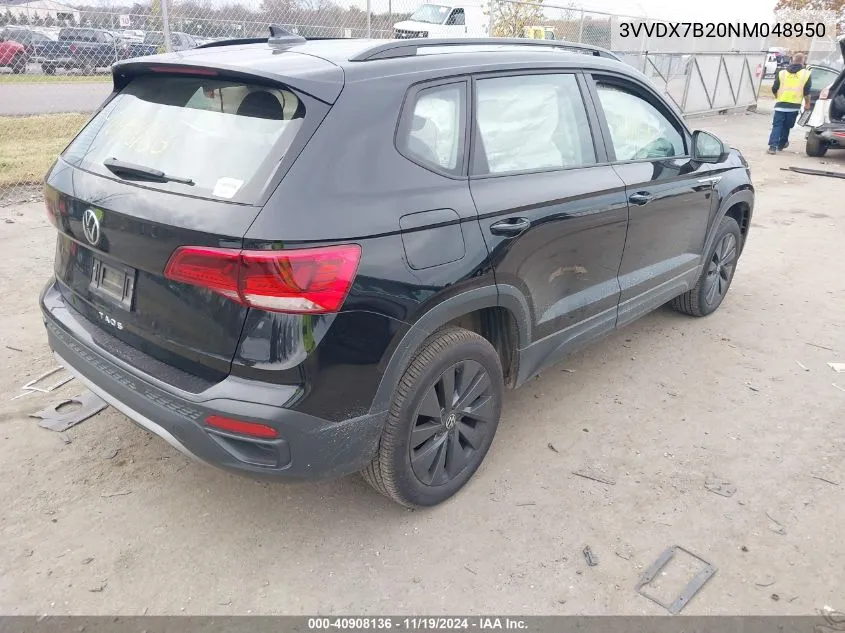 2022 Volkswagen Taos 1.5T S VIN: 3VVDX7B20NM048950 Lot: 40908136