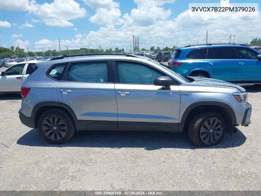 2023 Volkswagen Taos 1.5T S VIN: 3VVCX7B22PM379026 Lot: 39968259