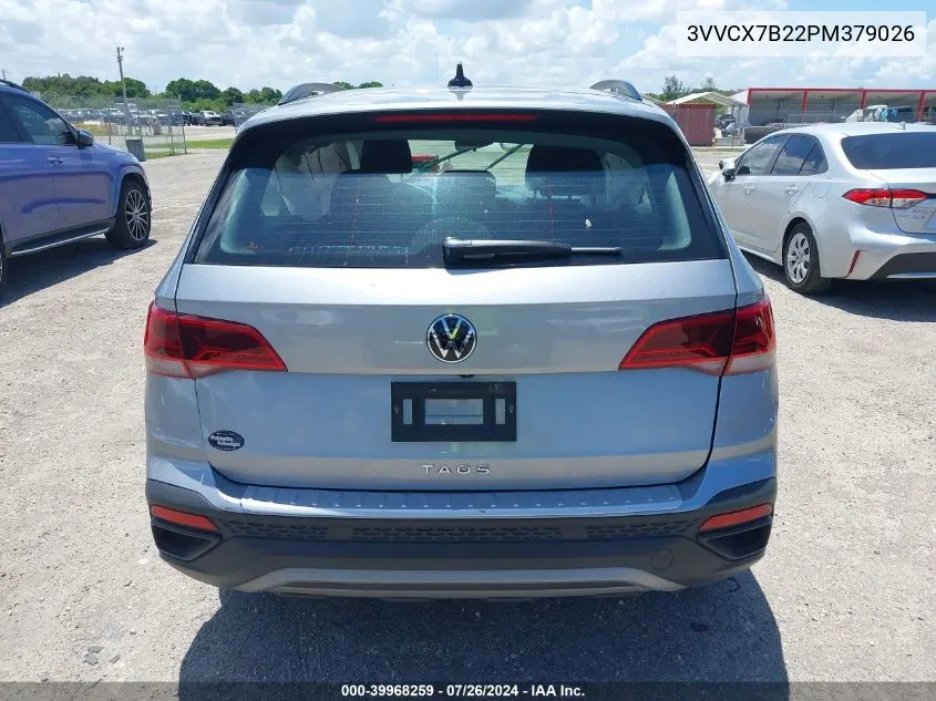 2023 Volkswagen Taos 1.5T S VIN: 3VVCX7B22PM379026 Lot: 39968259