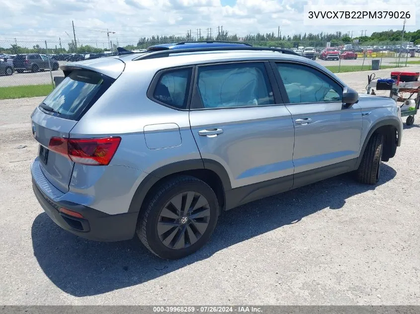 2023 Volkswagen Taos 1.5T S VIN: 3VVCX7B22PM379026 Lot: 39968259