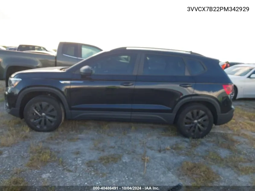 2023 Volkswagen Taos 1.5T S VIN: 3VVCX7B22PM342929 Lot: 40486491