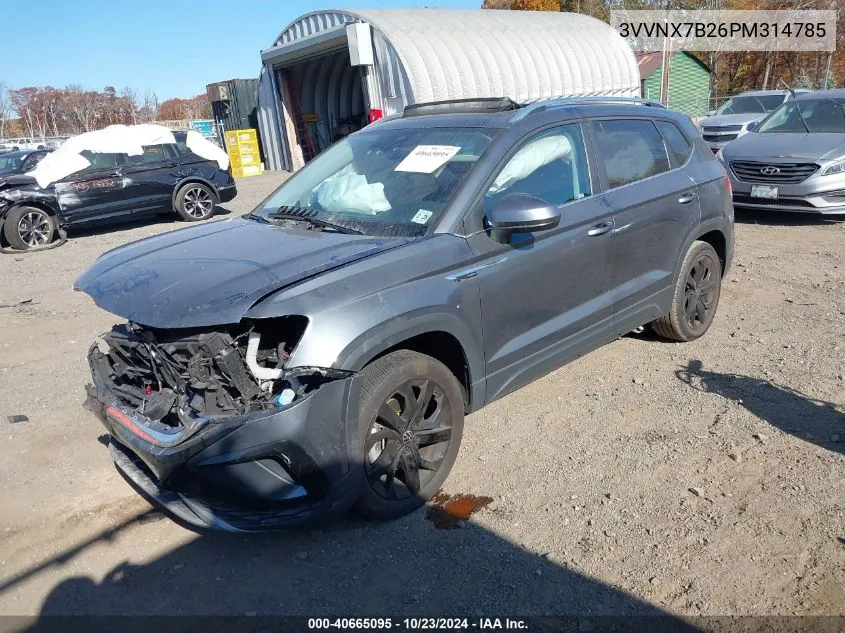 2023 Volkswagen Taos 1.5T Se VIN: 3VVNX7B26PM314785 Lot: 40665095