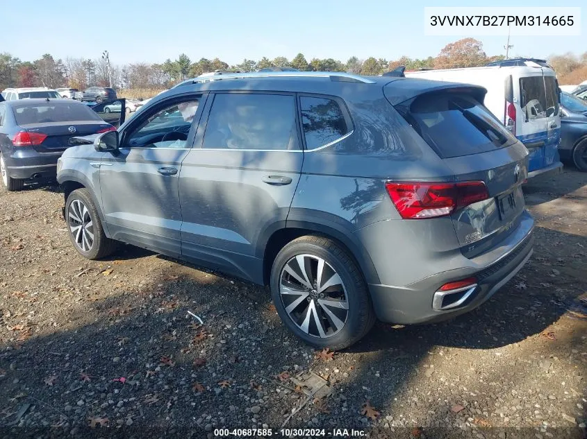 2023 Volkswagen Taos 1.5T Se VIN: 3VVNX7B27PM314665 Lot: 40687585