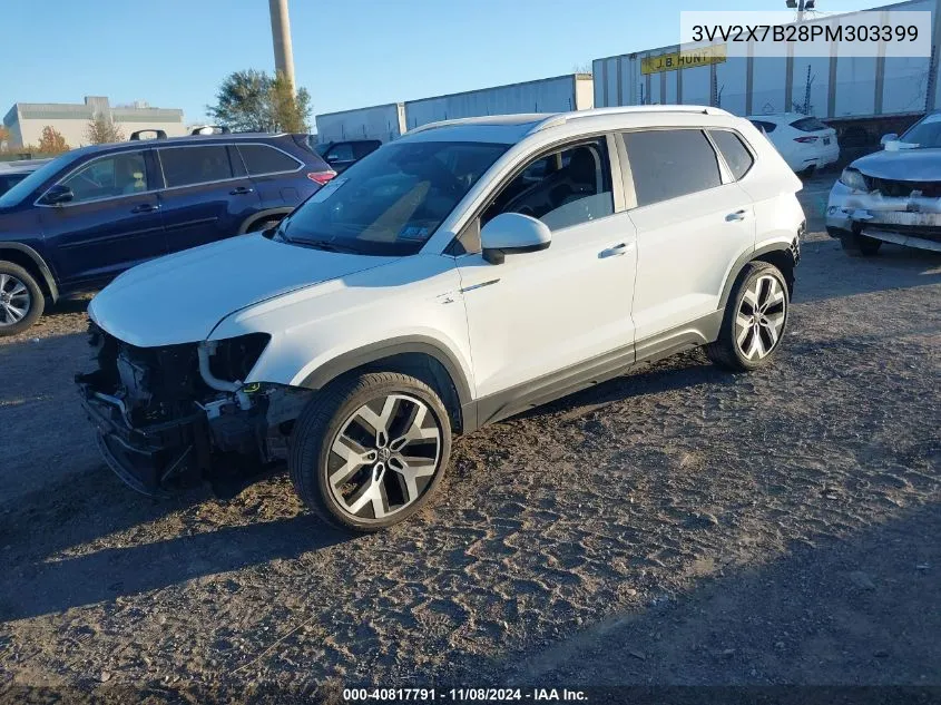 2023 Volkswagen Taos 1.5T Sel VIN: 3VV2X7B28PM303399 Lot: 40817791