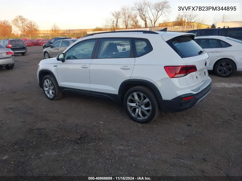 2023 Volkswagen Taos 1.5T S VIN: 3VVFX7B23PM344895 Lot: 40869889