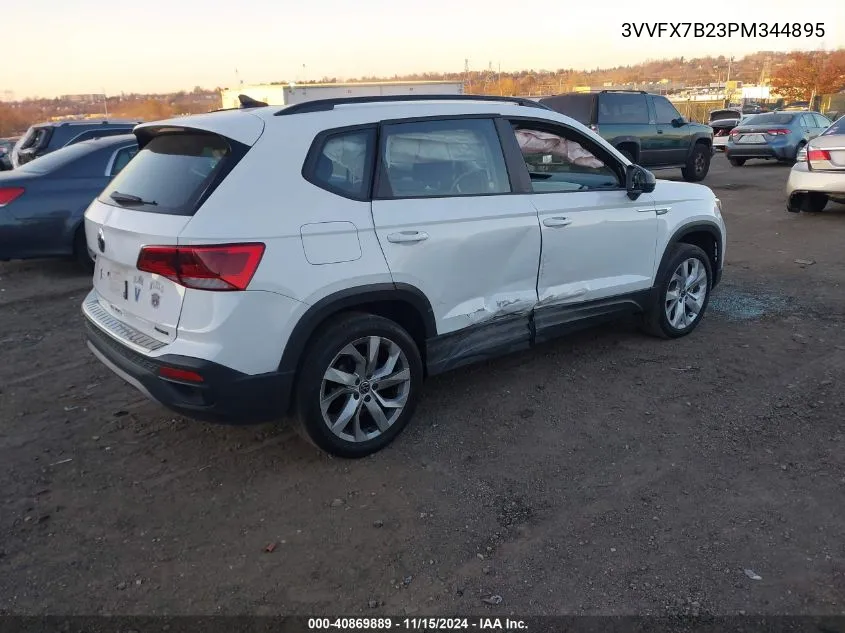 2023 Volkswagen Taos 1.5T S VIN: 3VVFX7B23PM344895 Lot: 40869889