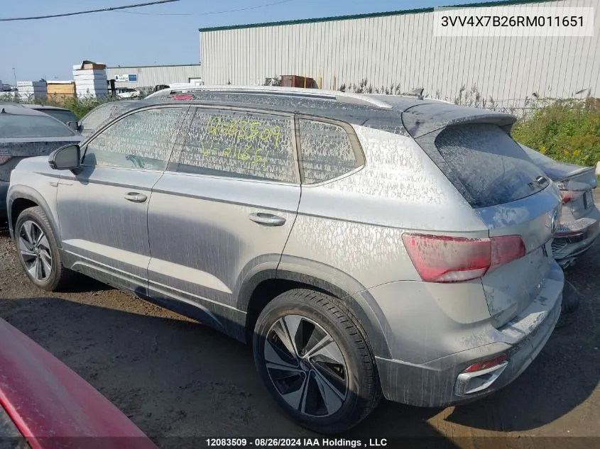 3VV4X7B26RM011651 2024 Volkswagen Taos Sel