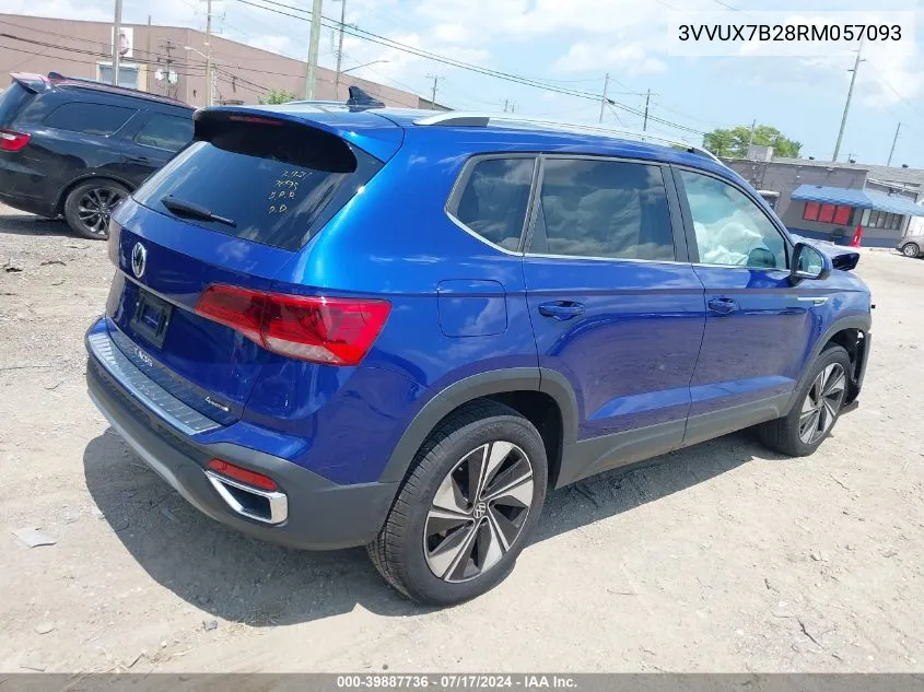 2024 Volkswagen Taos 1.5T Se VIN: 3VVUX7B28RM057093 Lot: 39887736