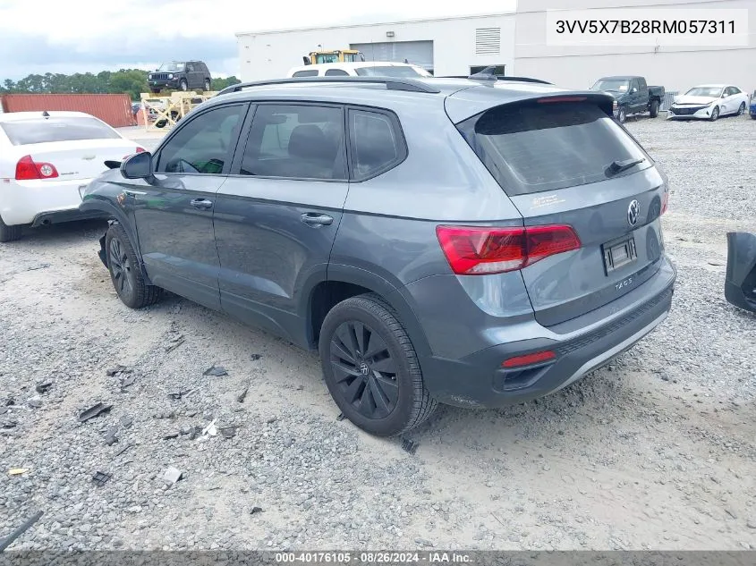 2024 Volkswagen Taos 1.5T S VIN: 3VV5X7B28RM057311 Lot: 40176105