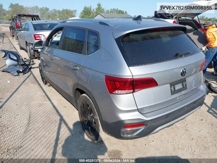 2024 Volkswagen Taos 1.5T Se VIN: 3VVEX7B25RM008356 Lot: 40251370