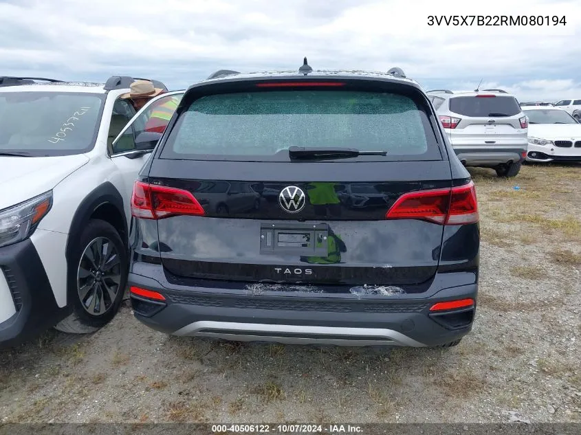 3VV5X7B22RM080194 2024 Volkswagen Taos 1.5T S