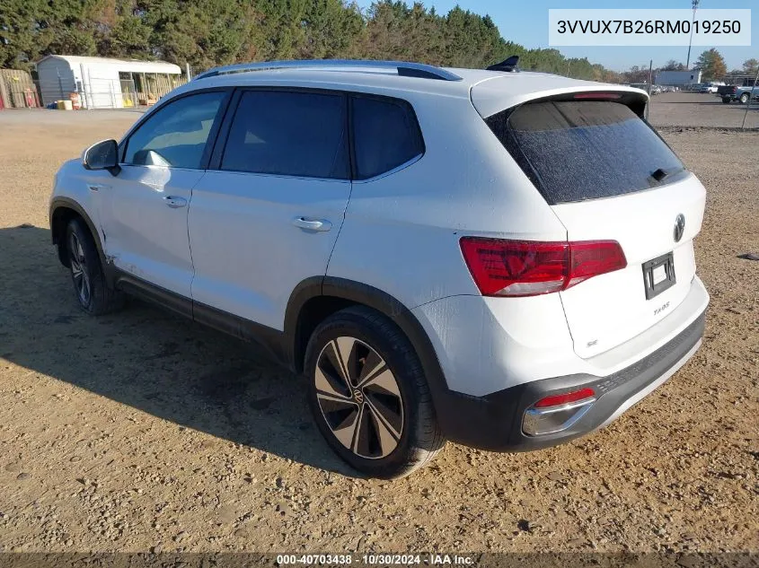 3VVUX7B26RM019250 2024 Volkswagen Taos 1.5T Se