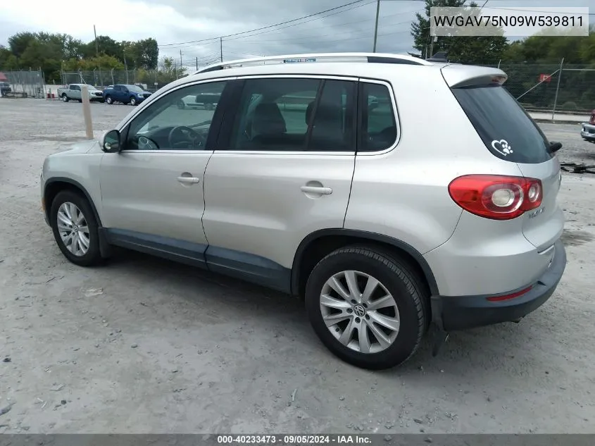 2009 Volkswagen Tiguan Se VIN: WVGAV75N09W539811 Lot: 40233473