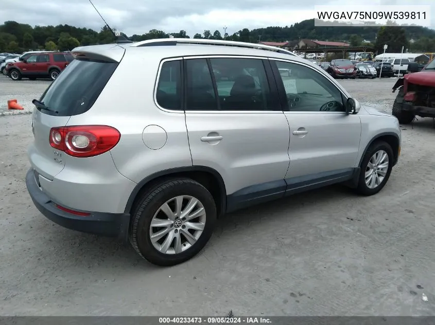 2009 Volkswagen Tiguan Se VIN: WVGAV75N09W539811 Lot: 40233473