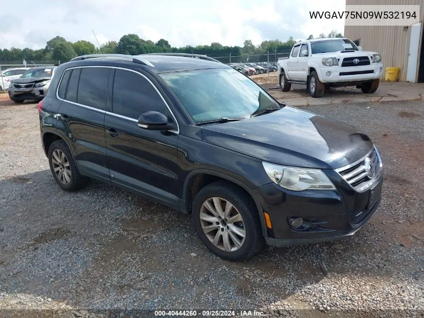 2009 Volkswagen Tiguan Se VIN: WVGAV75N09W532194 Lot: 40444260