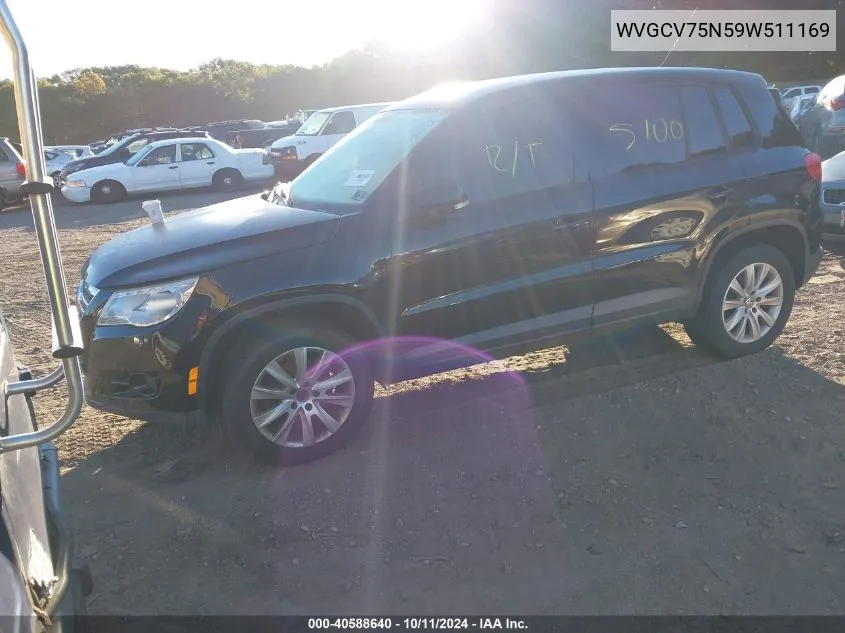 2009 Volkswagen Tiguan S VIN: WVGCV75N59W511169 Lot: 40588640