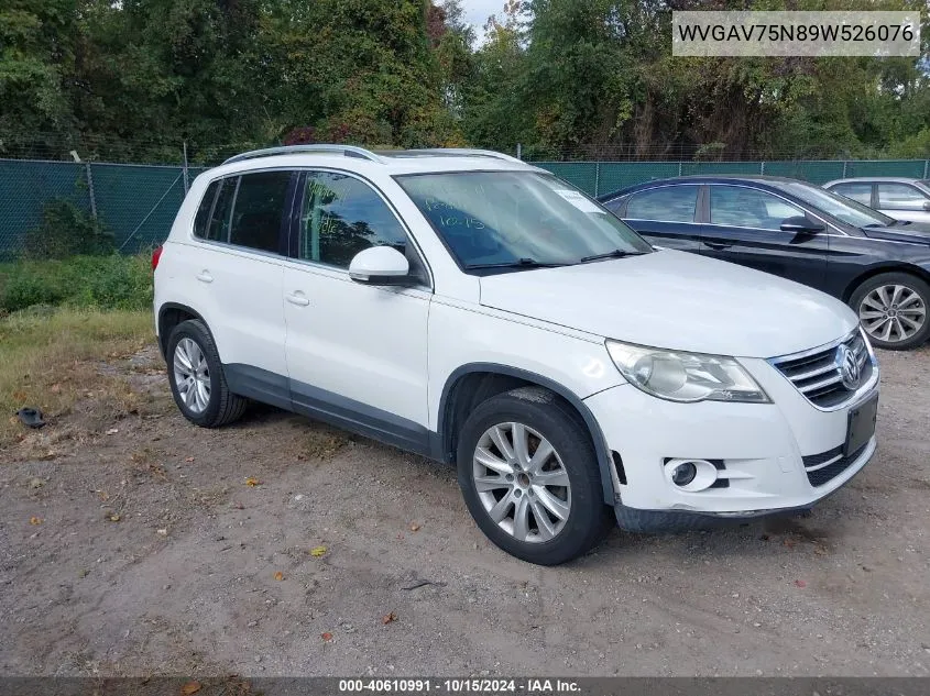 2009 Volkswagen Tiguan Se VIN: WVGAV75N89W526076 Lot: 40610991