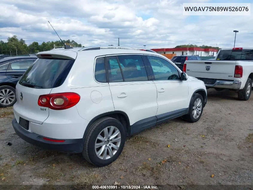 2009 Volkswagen Tiguan Se VIN: WVGAV75N89W526076 Lot: 40610991