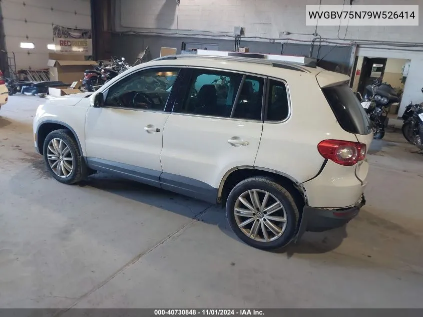 2009 Volkswagen Tiguan Se VIN: WVGBV75N79W526414 Lot: 40730848