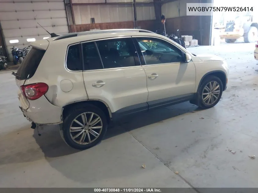 2009 Volkswagen Tiguan Se VIN: WVGBV75N79W526414 Lot: 40730848