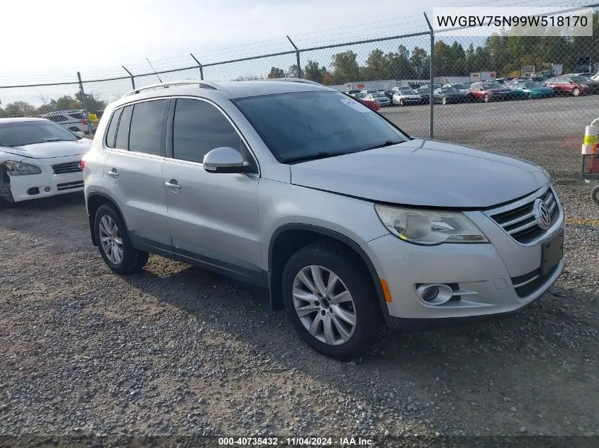 WVGBV75N99W518170 2009 Volkswagen Tiguan Se/Sel