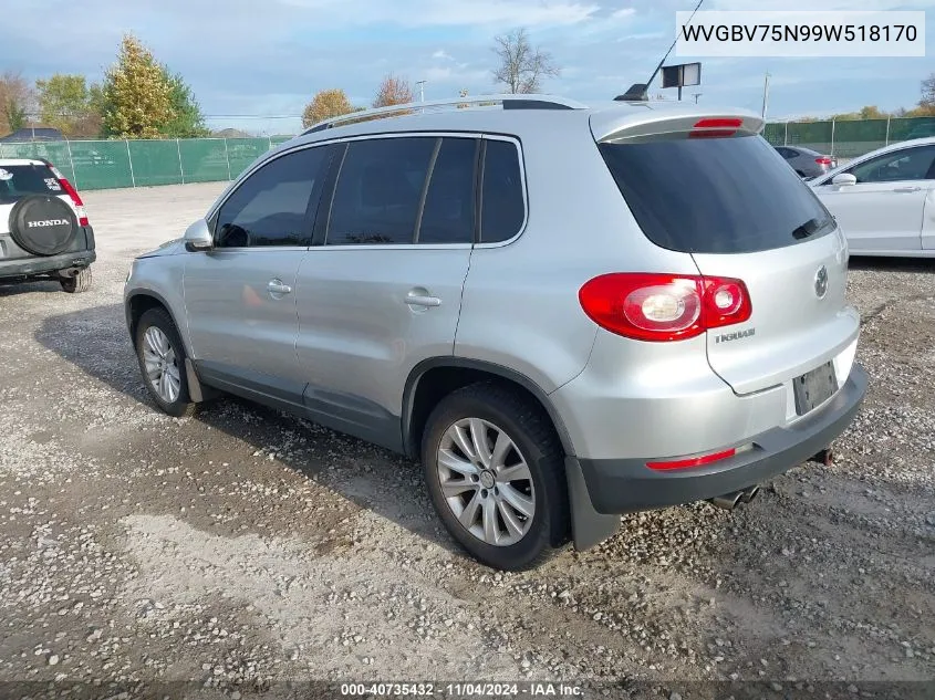 WVGBV75N99W518170 2009 Volkswagen Tiguan Se/Sel