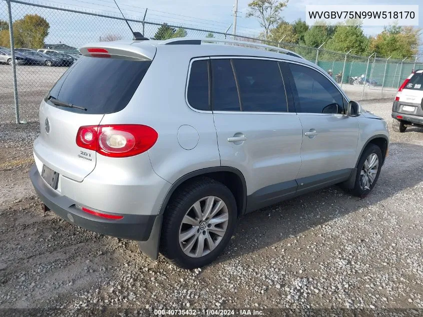 WVGBV75N99W518170 2009 Volkswagen Tiguan Se/Sel