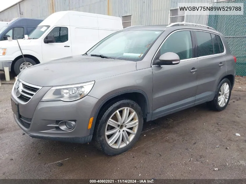 2009 Volkswagen Tiguan Sel VIN: WVGBV75N89W529788 Lot: 40802021