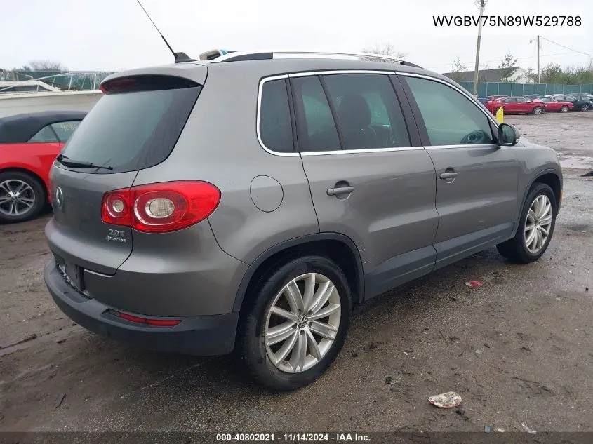 2009 Volkswagen Tiguan Sel VIN: WVGBV75N89W529788 Lot: 40802021