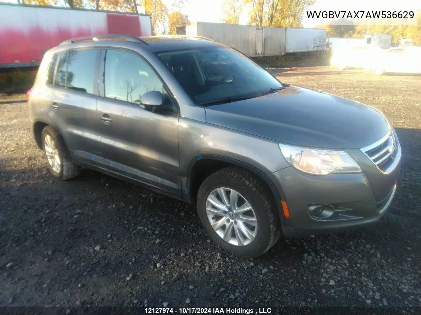 2010 Volkswagen Tiguan Se/Sel VIN: WVGBV7AX7AW536629 Lot: 12127974