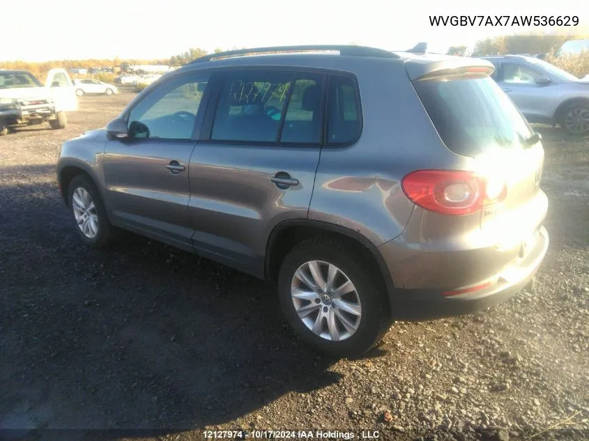 2010 Volkswagen Tiguan Se/Sel VIN: WVGBV7AX7AW536629 Lot: 12127974