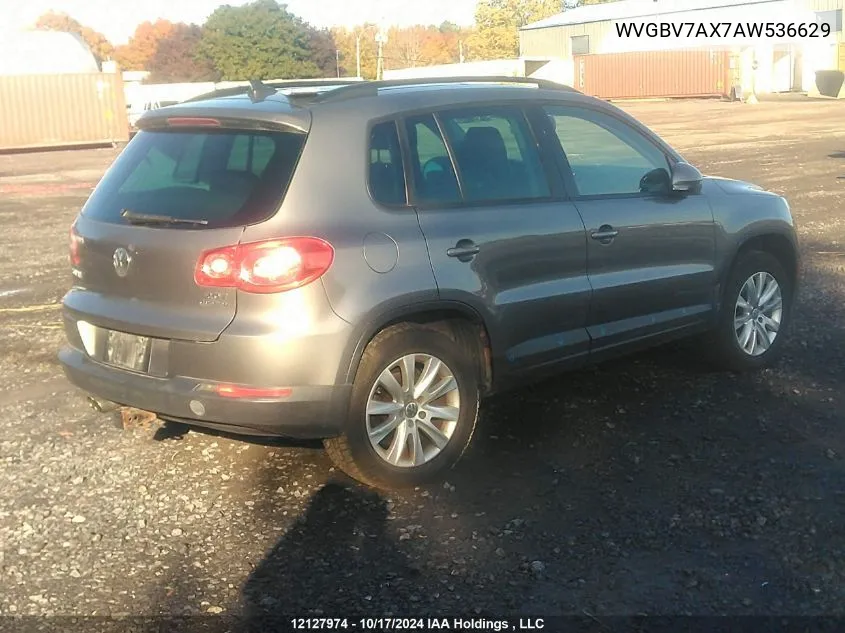 2010 Volkswagen Tiguan Se/Sel VIN: WVGBV7AX7AW536629 Lot: 12127974