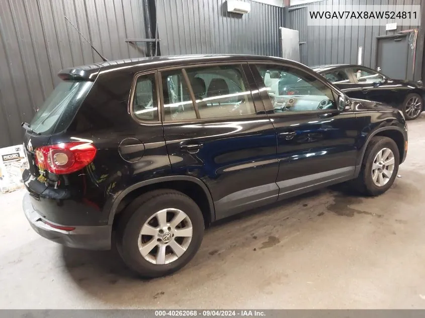 2010 Volkswagen Tiguan S VIN: WVGAV7AX8AW524811 Lot: 40262068