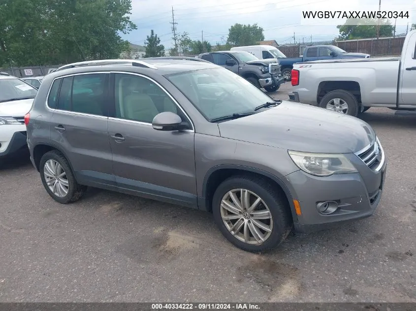 WVGBV7AXXAW520344 2010 Volkswagen Tiguan Sel