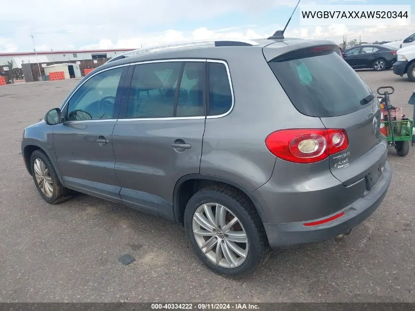 WVGBV7AXXAW520344 2010 Volkswagen Tiguan Sel