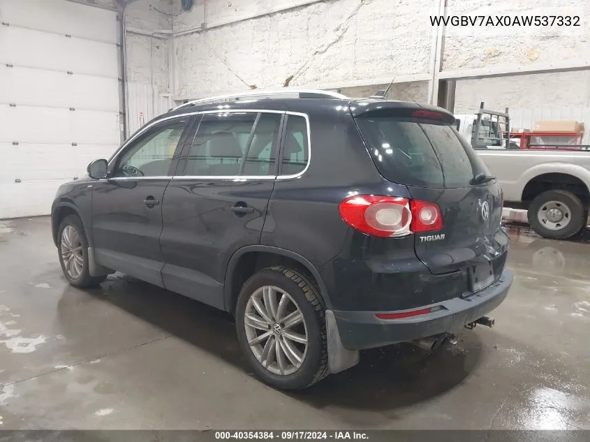 2010 Volkswagen Tiguan Wolfsburg Edition VIN: WVGBV7AX0AW537332 Lot: 40354384