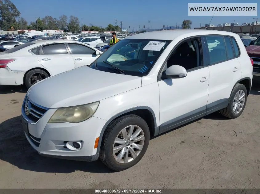 WVGAV7AX2AW002028 2010 Volkswagen Tiguan S