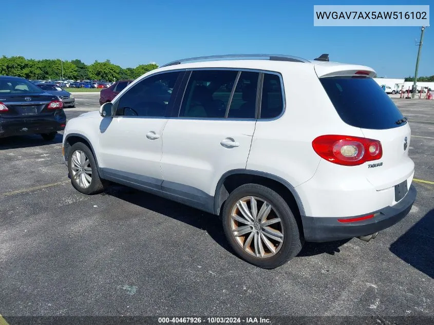 WVGAV7AX5AW516102 2010 Volkswagen Tiguan Sel