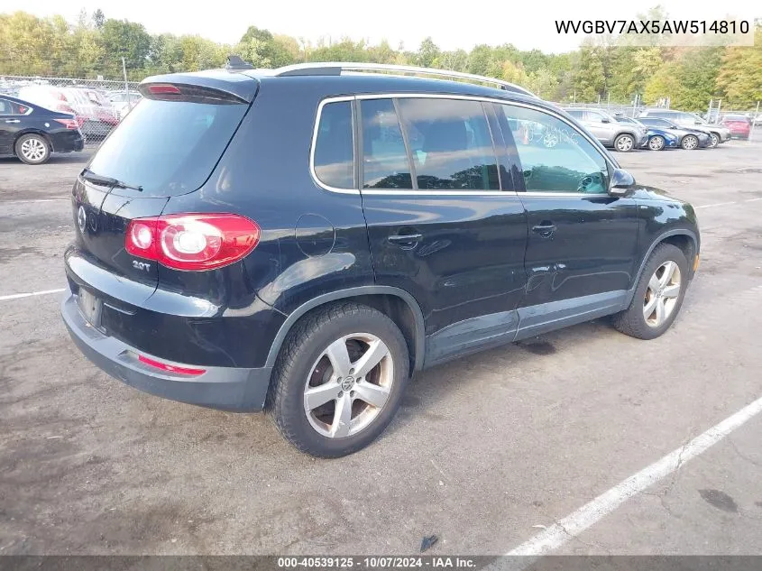 2010 Volkswagen Tiguan Wolfsburg Edition VIN: WVGBV7AX5AW514810 Lot: 40539125