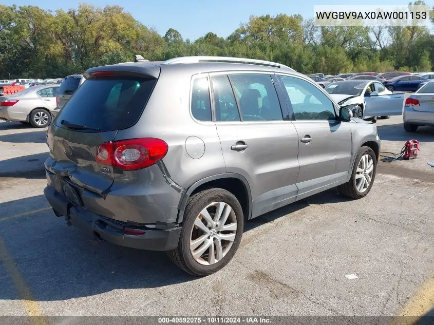 2010 Volkswagen Tiguan Se VIN: WVGBV9AX0AW001153 Lot: 40592075