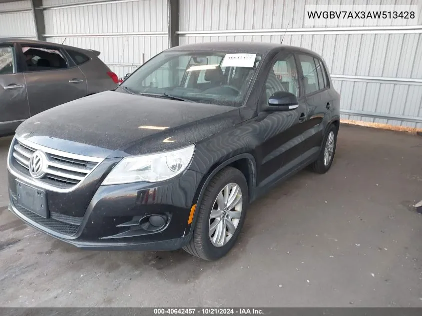 2010 Volkswagen Tiguan Se/Sel VIN: WVGBV7AX3AW513428 Lot: 40642457