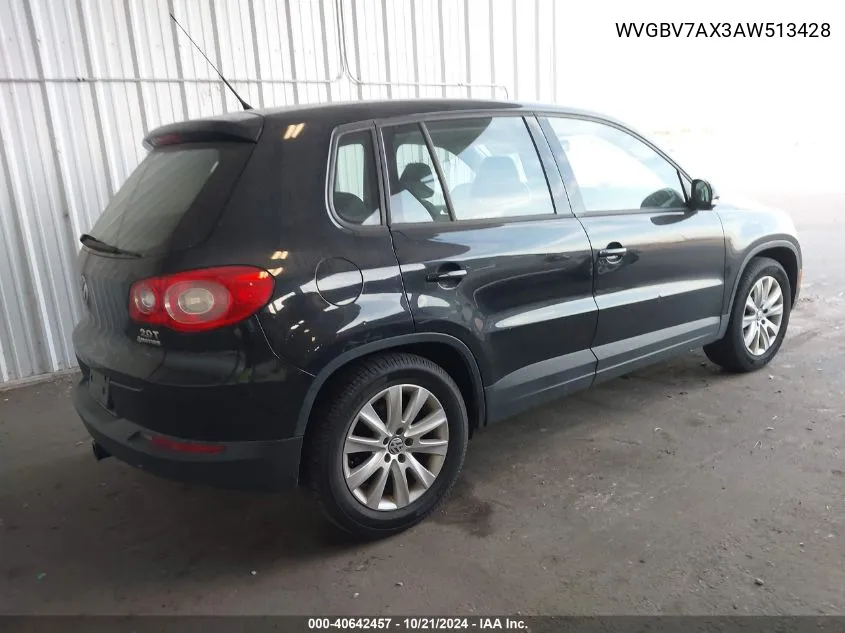 2010 Volkswagen Tiguan Se/Sel VIN: WVGBV7AX3AW513428 Lot: 40642457