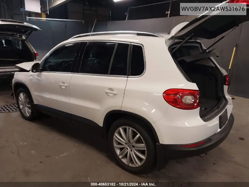 2010 Volkswagen Tiguan Wolfsburg Edition VIN: WVGBV7AX2AW531676 Lot: 40653182