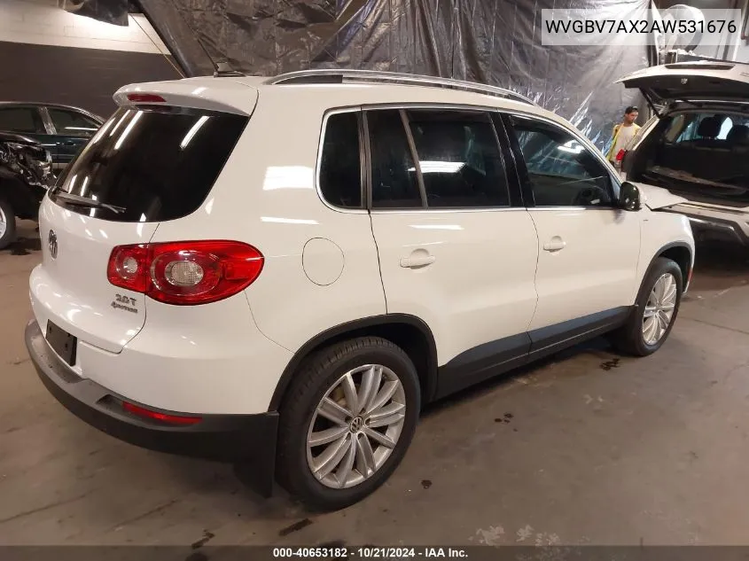 2010 Volkswagen Tiguan Wolfsburg Edition VIN: WVGBV7AX2AW531676 Lot: 40653182