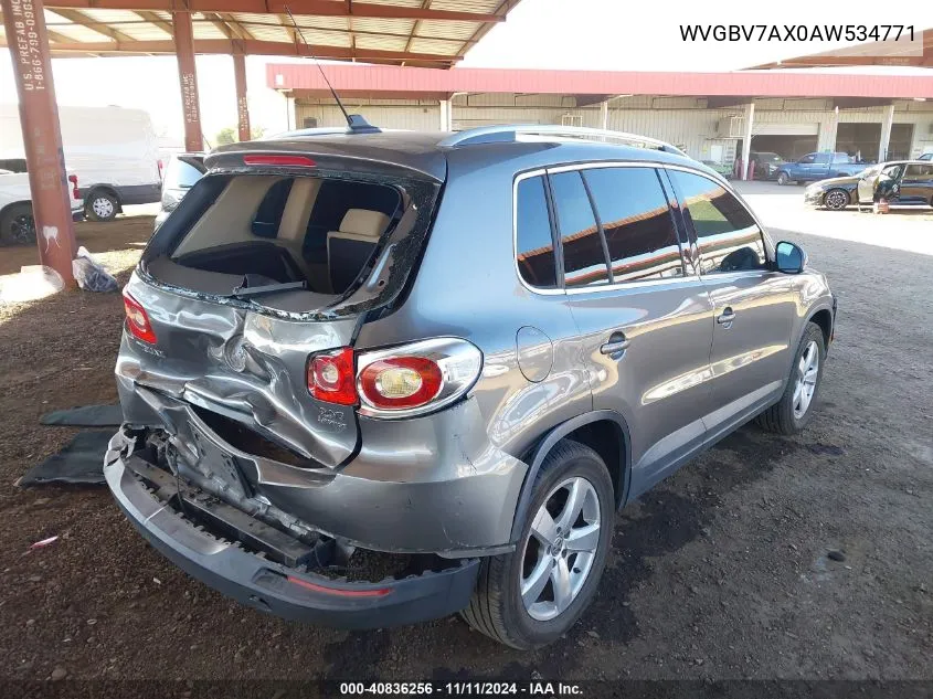 2010 Volkswagen Tiguan Wolfsburg Edition VIN: WVGBV7AX0AW534771 Lot: 40836256