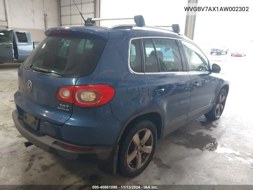 2010 Volkswagen Tiguan Wolfsburg Edition VIN: WVGBV7AX1AW002302 Lot: 40861098