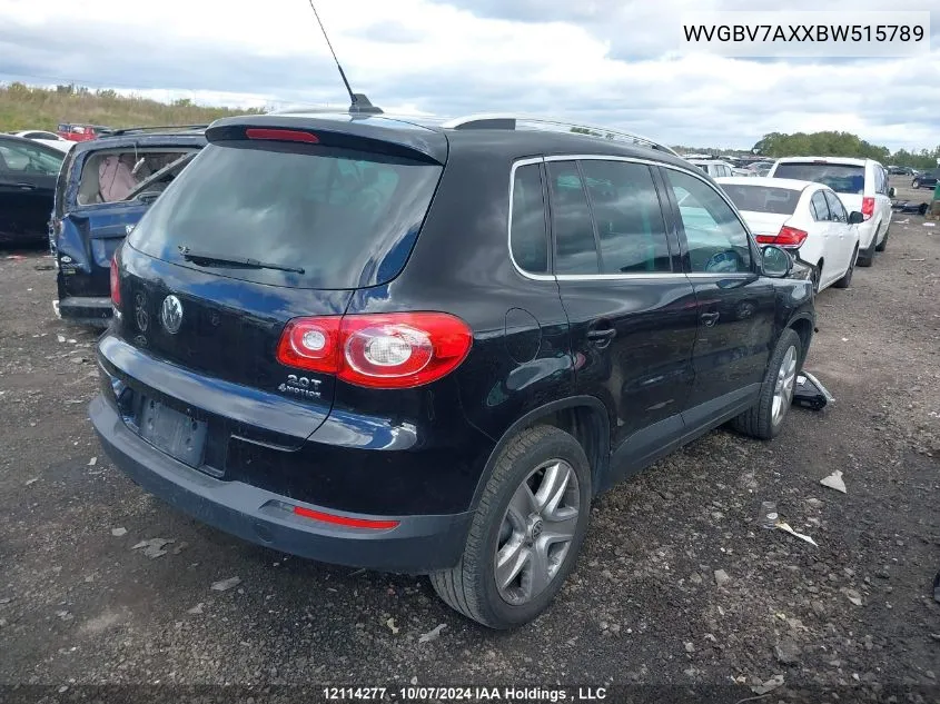 WVGBV7AXXBW515789 2011 Volkswagen Tiguan S/Se/Sel