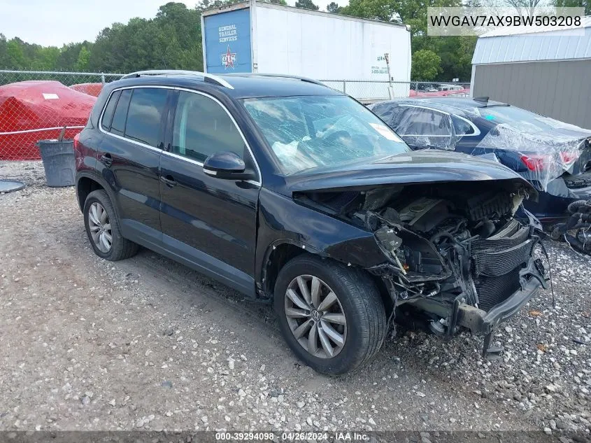 2011 Volkswagen Tiguan Se VIN: WVGAV7AX9BW503208 Lot: 40261637