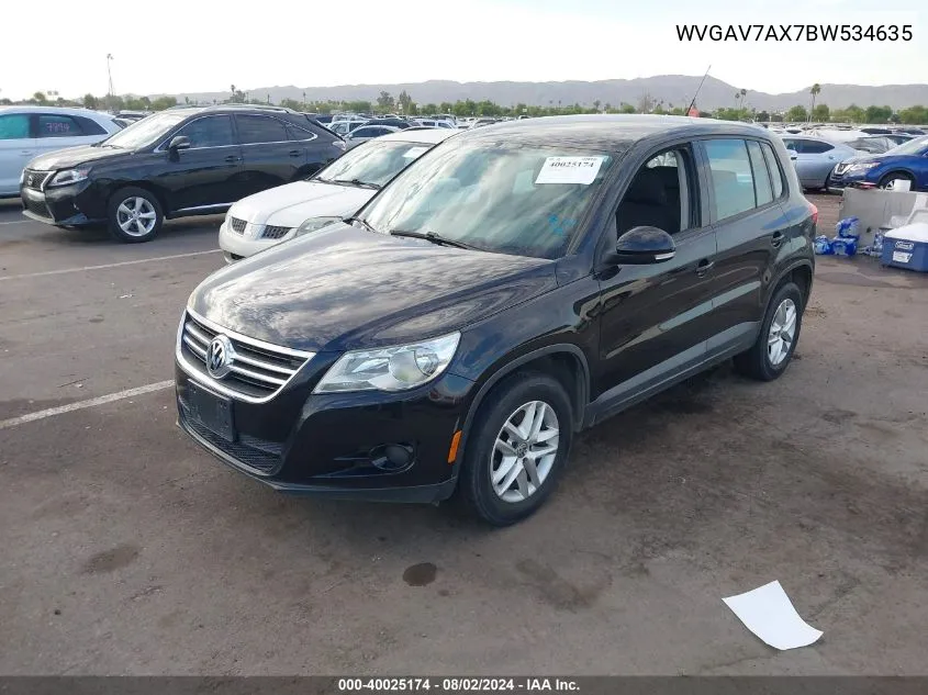 WVGAV7AX7BW534635 2011 Volkswagen Tiguan S