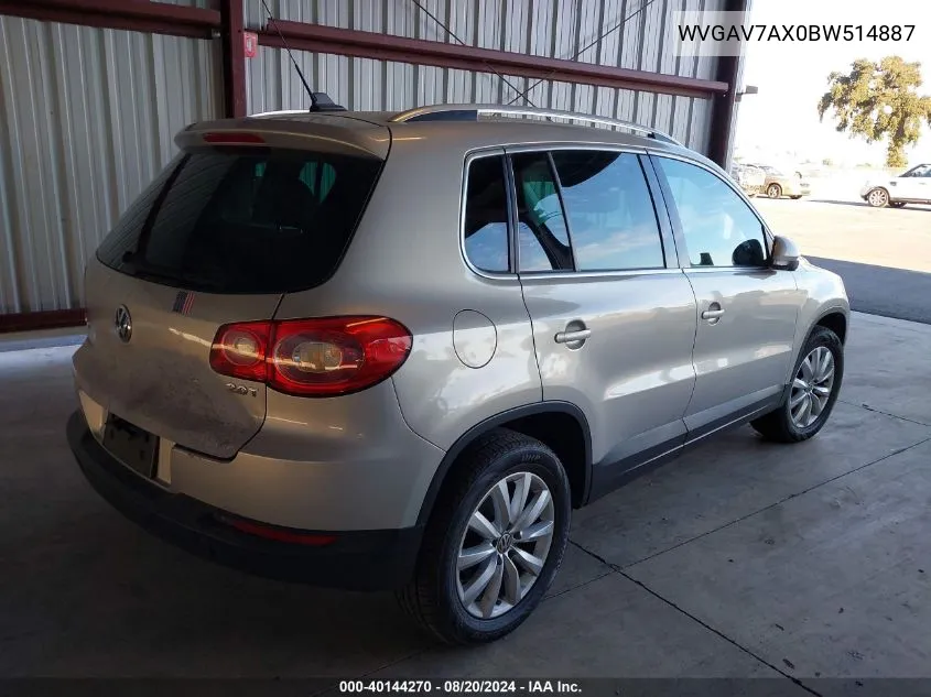 WVGAV7AX0BW514887 2011 Volkswagen Tiguan Se